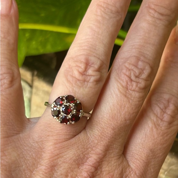Vintage Sterling and Garnet Ring